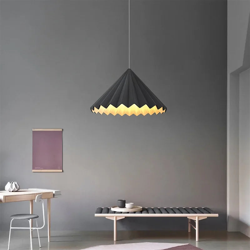 Nordic Minimalist Resin Umbrella Pendant Light with LED for Kitchen Dining Room by Afralia™