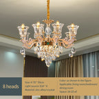 Luxury European Crystal Chandelier Living Room Lamp
