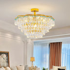 Crystal Light Chandelier | Post-Modern European Luxury for Living Room, Bedroom, Dining