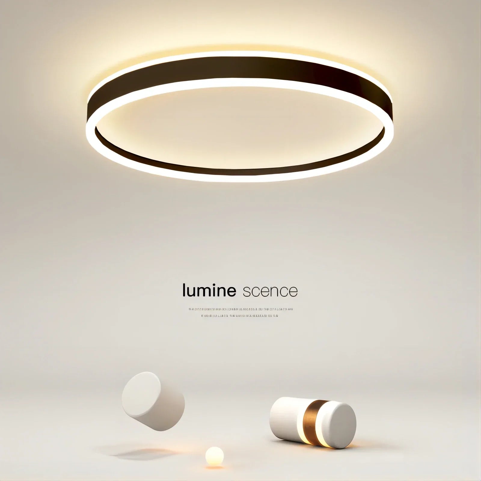 Modern Minimal LED Ceiling Light Acrylic Dimmable Round Lamp Fixtures