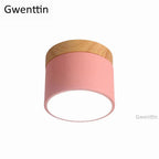 Wood Ceiling Light: Modern Nordic Kitchen Living Room LED Spotlight Fixture