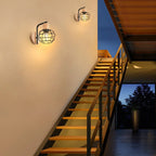 Iron Wood Wall Lamp Shade: Nordic Indoor Sconce for Bedroom, Living Room, Restaurant