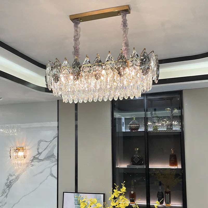Crystal Chandelier: Luxury Modern Lighting for Living Room, Bedroom, Kitchen
