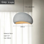 Minimalist Wabi Sabi Style Chandelier: Elegant E27 Pendant Light for Dining Room and Home Decor