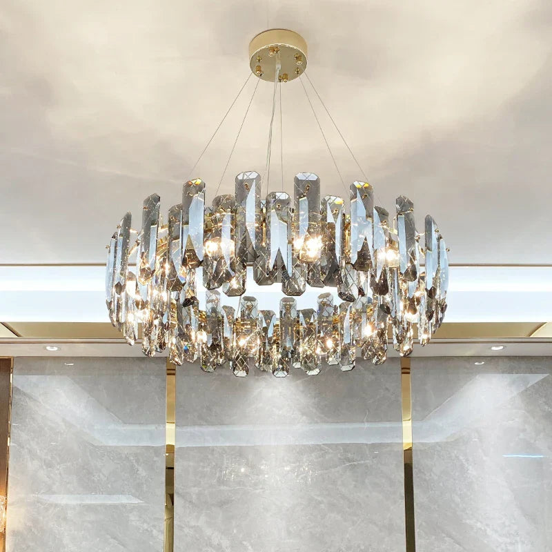 Crystal LED Chandelier for High-end Living Spaces