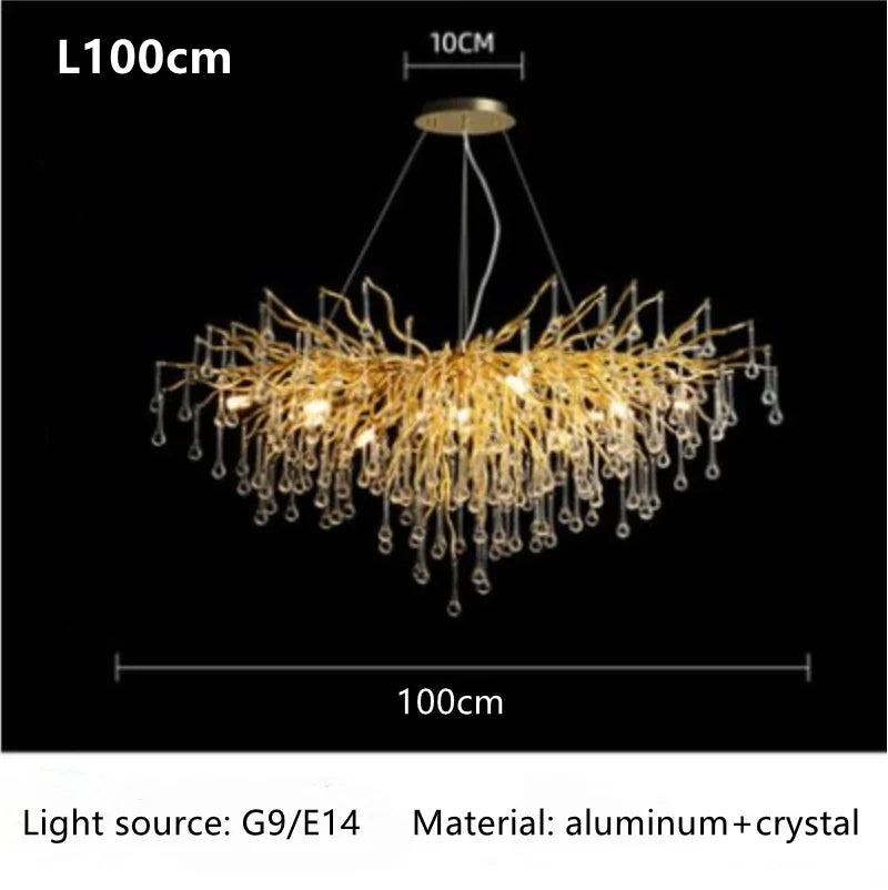 Luxury Crystal Ceiling Chandelier for Modern Living, Dining, Bedroom, and Hotel Hall Decor
