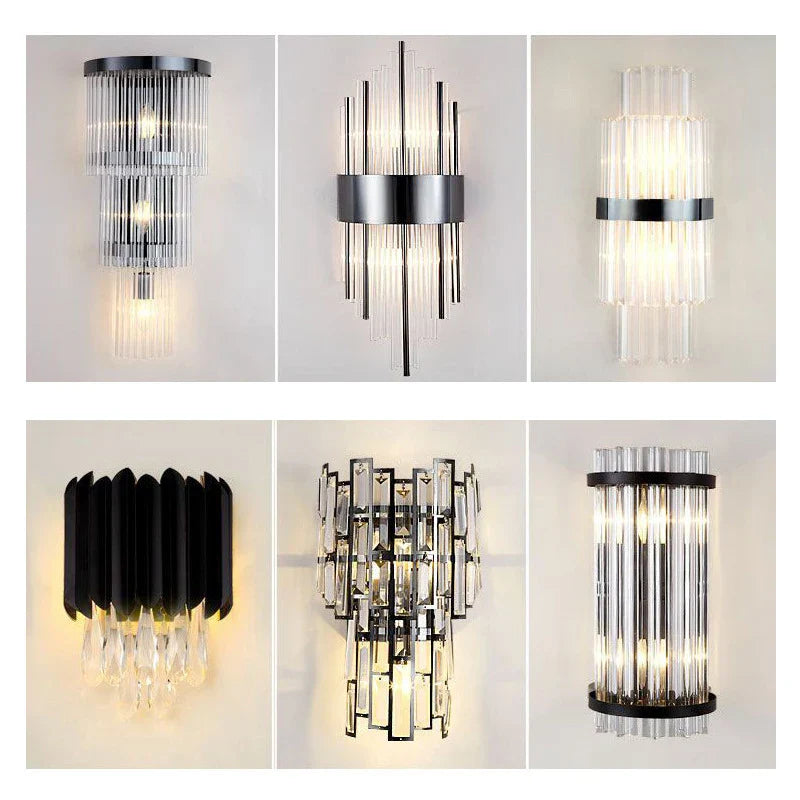 Crystal Wall Lamp: Modern Light Luxury for Living Room, Bedroom, and Corridor.