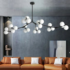 Modern Glass Ball Pendant Lamps - Elegant Indoor Chandelier for Living & Dining Room