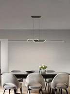 Modern Minimalist Luxury Chandelier Strip Lamp Set for Dining Room Island Table