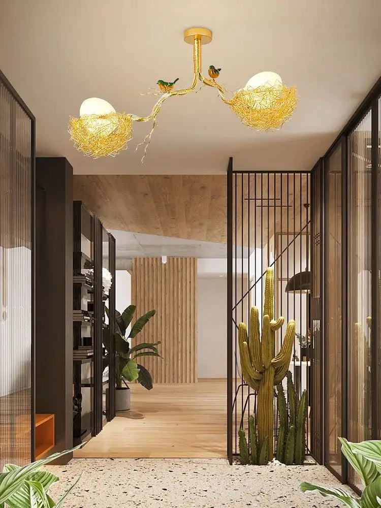 Modern Gold Glass Ball Pendant Light Chandelier for Living Room Bedroom Kitchen