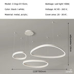 Nordic Living Room Irregular LED Pendant Lights, Minimalism Design