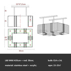 Crystal LED Chandelier: Modern Luxury Dining Room Kitchen Lighting Fixtures