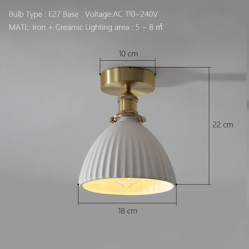 Japanese Ceramic Chandelier Lighting for Kitchen Dining Room Luxury Led Ceiling Lamp