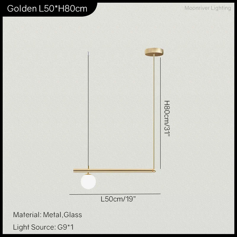 Linear Minimalist Chandelier Pendant Light for Living Room, Dining Table Ceiling Decor