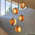Wabi Sabi Wooden LED Pendant Lights for Home Decor and Lighting