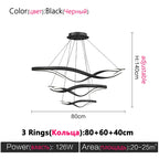 Modern LED Living Room Chandelier Creative Nordic Hall Lamps