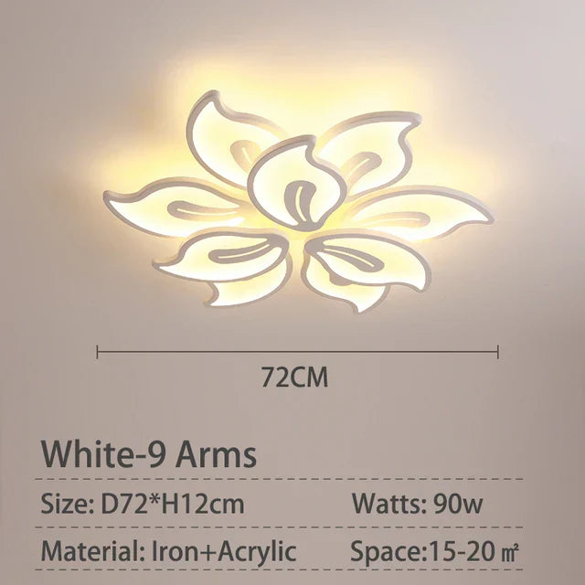Modern LED Ceiling Light for Living Room, Bedroom, Study Room - Acrylic Chandelier Lamp Fixtures
