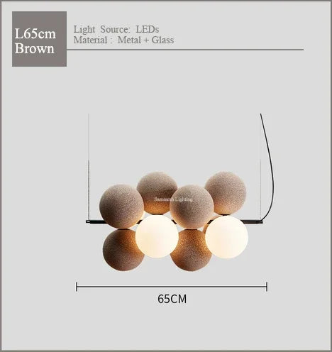 Flannelette Ball Chandelier: Modern Nordic Design for Stylish Interiors