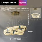 Crystal LED Chandelier for Kitchen Dining Room Duplex Villa Lighting Fixtures