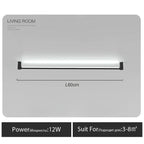 Black Bar Linear Wall Light for Living and Dining Room Lighting