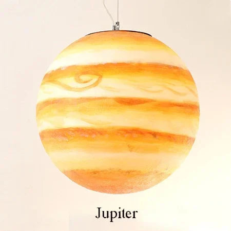Moon Resin Ball Planet Pendant Light | Children Room Hanging Lamp