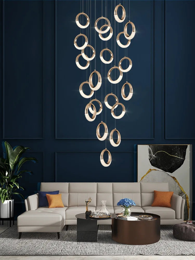 Circle Ring LED Chandelier Light for Luxe Living Spaces