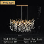 Modern Luxury Crystal Led Chandelier for Dining Living Room Hotel Hall