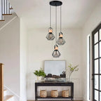 Wrought Iron Caged Pendant Light for Industrial Style Decor