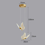 Luxury LED Butterfly Pendant Chandelier: Modern Nordic Hanging Lamp