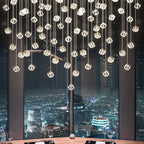 Crystal LED Chandelier for Staircase: Luxury Indoor Stair Lighting Fixture