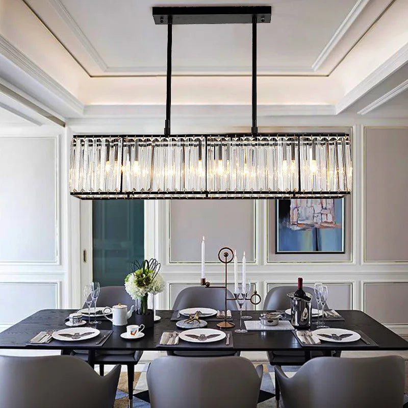 Modern Iron Crystal Chandelier for Home Decor and Dining Table