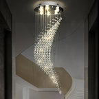 Spiral Crystal Chandelier LED Modern Light Fixture Crystal Ball Luxe Home Decor