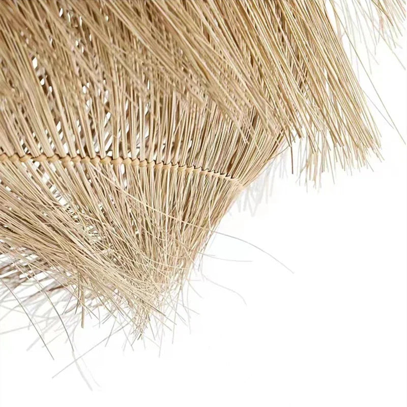 Wicker Pendant Lamp - Handcrafted Japanese Style Rattan Hanging Light