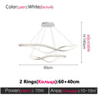 Modern LED Living Room Chandelier Creative Nordic Hall Lamps