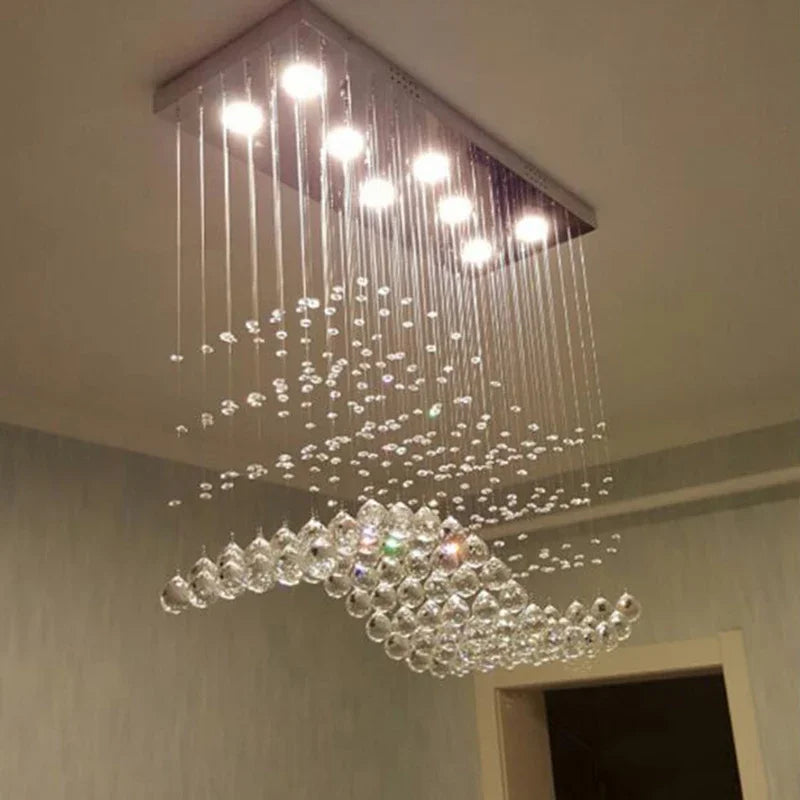 Crystal Chandelier LED Pendant Light for Living Room, Cafe, Office, Home