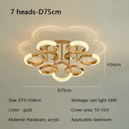 Circle Ring LED Ceiling Light - Modern Minimalist Luxury Acrylic Bedroom Lighting Fixtures