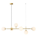 Glass Ball LED Pendant Light in Golden Finish for Modern Home Decor.