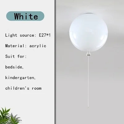 Kids' Balloon Pendant Chandelier LED Hanging Lamp for Living Room