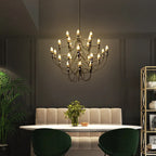 Modern Stairwell Pendant Chandelier Light Fixture for Bedroom, Hall, Hotel