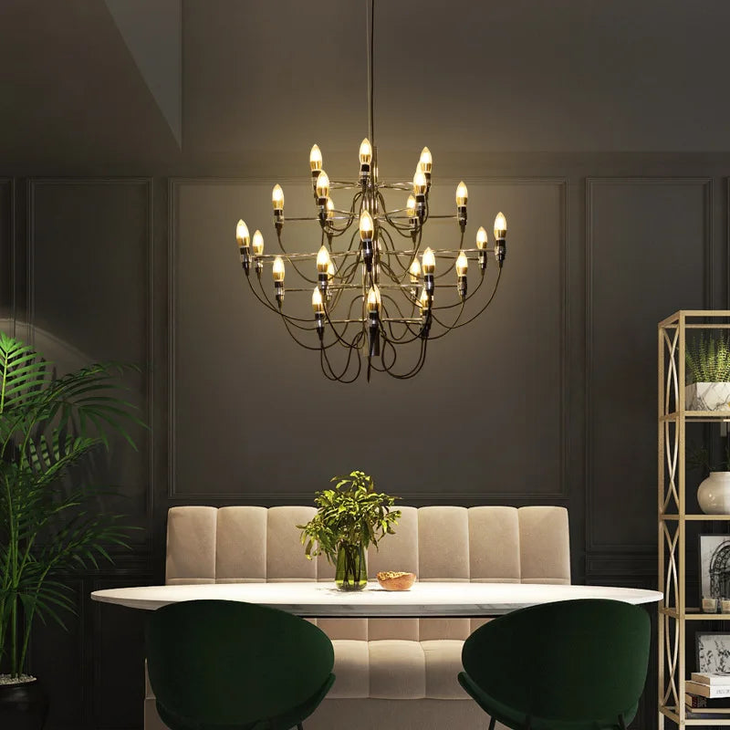 Modern Stairwell Pendant Chandelier Light Fixture for Bedroom, Hall, Hotel