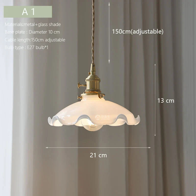 Scandinavian Brass Chandelier: Modern Luxury Glass Hanging Lamp for Dining Table & Bedside