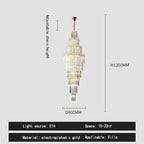 Crystal Pendant Chandelier for Hotel Lobby - Luxury Hollow Design - Nordic Villa Style