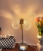 Butterfly Gold Acrylic LED Desk Lamp for Artful Living Room Night Light