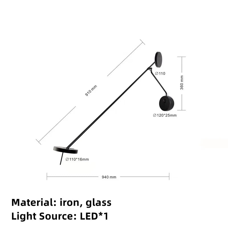 Minimalist Rotatable LED Chandelier: Nordic Design for Bedroom, Dining Room, Kitchen