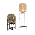 LED Glass Floor Lamp Retro Melon Floor Lights - Modern Minimalist Design