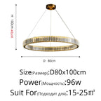 Crystal LED Ceiling Chandeliers: Modern Living Room Dining Room Pendant Lamp