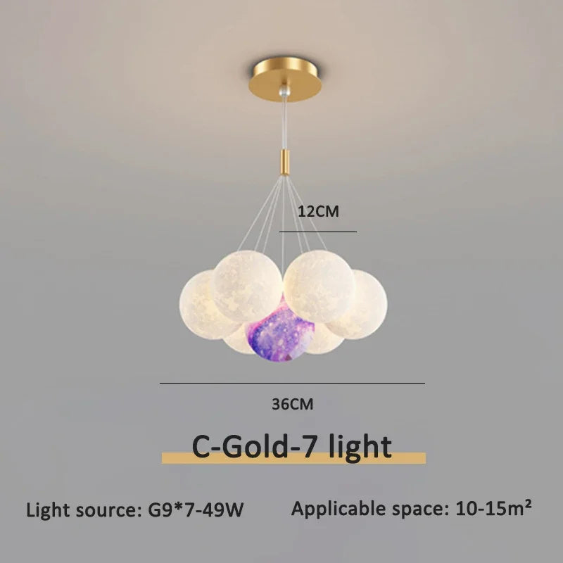 Bubble Ball LED Pendant Lights: Modern Chandelier for Living Dining Bedroom Office Decor