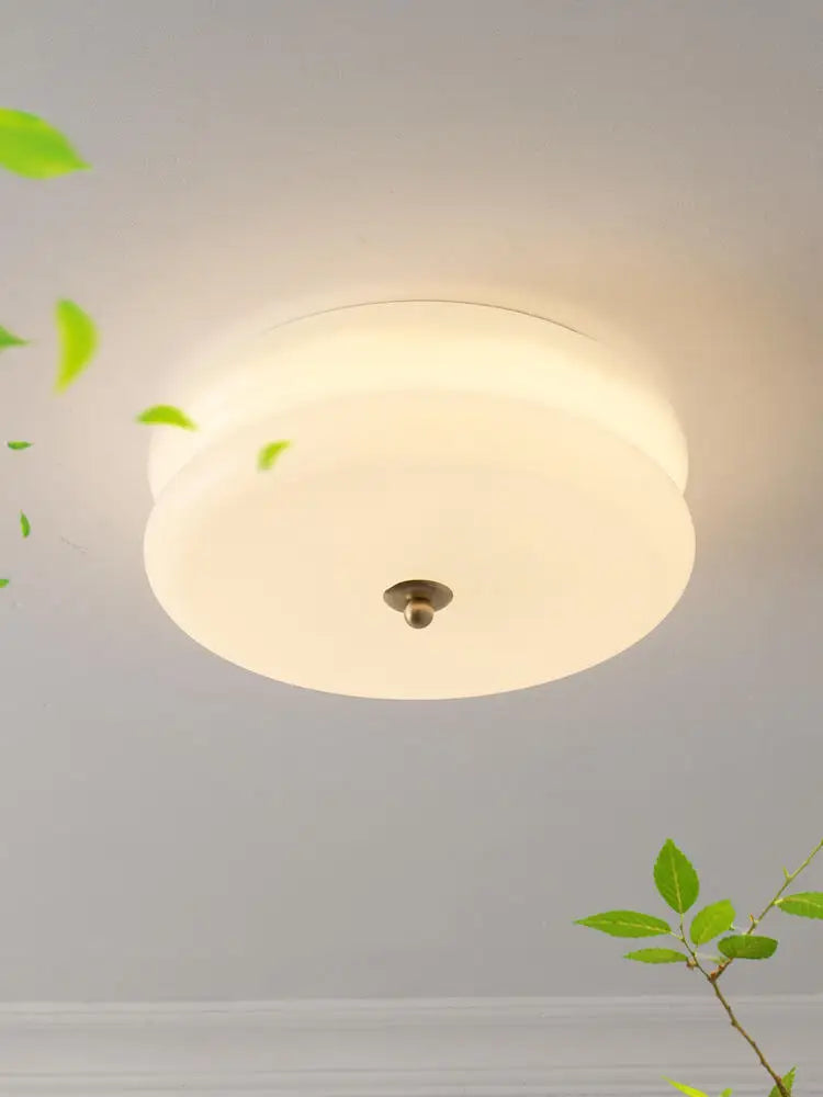 White Yellow Glass LED Ceiling Chandelier Modern Living Room Decor