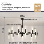 Nordic Chandeliers: Modern Living & Dining Room Pendant Lighting Fixtures