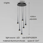 Nordic Style Led Chandelier for Dining Room & Living Room